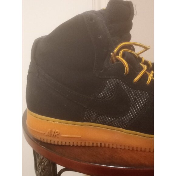 Air Force 1 High Black Gum Size 10 Mens Nike 2016 806403-003 AF1 07 LV8 No Box - Picture 4 of 14